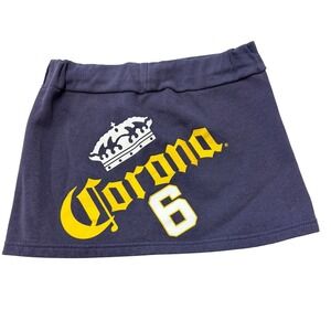 Corona Extra Vintage Y2K Beer Logo Skirt Jr XL Navy Blue Graphic Mini Skirt